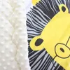 Kids Baby Cotton Quilt Thick Cartoon Print Lion Bean Blanket Infant Bebe Soft Comfort Winter Children Room Bedding Sets 100120 240106