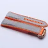 Herren-Uhrenarmband aus orangefarbenem, wasserdichtem Silikonkautschuk-Nahtmaterial mit Edelstahlschnalle für Omega Planet-Ocean 22 mm2216