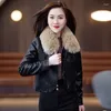 ZXRYXGS Damen-Lederjacke, vielseitiges Temperament, dick, warm, Premium-Jacke, 2024, Winterkleidung, koreanischer Schlankheits-Top-Trend