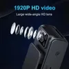 HD 1080p Mini Camera 130 graders wearableDigital inbyggd Mic Video Security Cam Noise Reduction med klipp för sport 240106