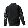 Arrival Men's Baseball Jacket Bomber Jackets Autumn Winter Clothing Leather Sleeve Thin Cotton Coats Size M-3XL 240106