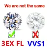 3EX FL Cut Real D Color Rare Diamond Loose Stone mit GRA Top Quality Clarity 240106