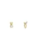 Stud Earrings Real 925 Sterling Silver 14k Gold Radish Zircon Small For Women Luxury Jewelry Novelties 2024 Trend To Sell