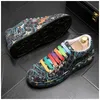 أزياء TrendSetter Designer Men British Lace-up Shoes Bright Drill Frust Flat Walking Shoe Dress Party Shoes Size 39-44