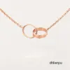 Designer colar de alta edição design clássico pingente amor parafuso para mulheres meninas duplo loop encantos 316l titânio aço casamento jóias colares collier