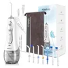 H2ofloss Water Flosser Oral Irrigator HF6 Portable Electric Dental Cordless 5 Nozzle Tips for Teeth Cleaning Health Supply 240106