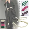 Unissex corda de cânhamo cinto borla cintura vintage trançado para vestidos femininos decoração cintura corrente allmatch fino 240106