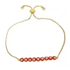 Urok Bracelets Emalia Czarne oczy dla kobiet miedziane złoto plastowane łańcuch łańcucha brzeznańca Lucky Turkish Biżuteria Prezenty Ojo Turco Brtg04