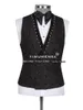 Costumes pour hommes Mariage exquis pour hommes Sparkly Lurex 3 pièces Tuxedos faits à la main Bijoux colorés Perles Blazer Gilet Pantalon Homme Ensemble de mode