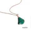 Luxury necklaces designer jewelry Fan shape divas dream Red Green Chalcedony Gold rose platinum Chains for women trendy W225A