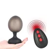 Wireless Control Silicone Anal Butt Plug Inflatable 10 Modes Prostate Massage Vibrator Sex Toys For Men Women Masturbation 240106