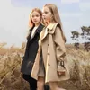 Fashion Girls Outerwear Long Sleeve Windbreaker Kids Clothes Autumn Thicken Warm Trench For 4-12 Year Teens Girls Coats 240106