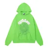 スパイダーフーディースパイダートラックスーツSP5DERフーディーメンズパーカーSP5DER YOUNG THUG 555555 MEN SWEATSHIRTS FOAM PRINT SPIDER WEB PULLOVERスウェットシャツパンツS-XL