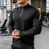 Mens Gym Compression Shirt Male Rashgard Fitness Long Hidees Running Clothing Homme T Shirt Football Jersey Sportswear Dry Fit 240106