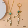 Sleutelhangers Game Originele Heilige Wind Glow Ketting Aeolus Babatos Peacock Tail Eye Sleutelhanger