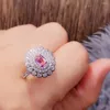 Cluster Rings CoLife Jewelry Luxurious Pink Sapphire Ring For Party 4 6mm Natural Silver 925