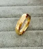 Классическое популярное 18-каратное настоящее золото с покрытием из титановой стали 6 мм для женщин и мужчин обручальное кольцо высшего качества, не выцветает для влюбленных, свадебные украшения1763800