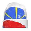 Berretti 974 Bandiera dell'Isola della Riunione Berretto lavorato a maglia caldo Cappello cofano moda Autunno Inverno Berretti all'aperto Cappelli per uomo Donna Adulto