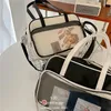 Avondtassen Transparante Tote Bag Dames 2024 Zacht Leer Grote Capaciteit Enkele Schouder Messenger Class Handtas Voor Meisjes