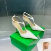 2024 New patent leather Pointy Pumps heels shoes ankle Stiletto sandals Heeled point toe for women Luxury Designers Dress shoe Evening Flat bottomed women's shoes