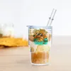 3oz Sublimation Blanks Mini Shot Glass Cups 3oz Glasses Wine Tumbler Frosted & Clear Beer Cups With Plastic Lids & Clear Straws For Whisky And Espresso