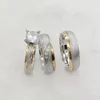 Cluster Ringe Western Ehepartner Partner 3 Stück Hochzeit Verlobung Braut Sets für Männer und Frauen Paare Silber 316L Edelstahl Schmuck