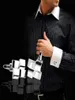 Camicia francese di marca da uomo gioielli geometrici unici da sposa sposo uomini gemelli affari uomini039s gemelli in argento gioielli8639463