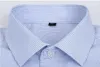 Qualité Plus Taille S à 8XL Chemises formelles pour hommes rayé à manches longues sans fer Slim Fit Chemises habillées Twill Social Man's Clothing 240106