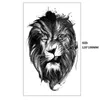 TBS New Dark Black Animal Element Wolf Lion Tiger Water Transfer Simulation Tattoo Sticker