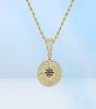 Hip Hop Cubic Zirconia Paved Bling Iced Out Compass Pendants Necklace for Men Rapper Jewelry Gifts Drop 7065457