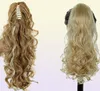 XINRAN Synthetic Fiber Claw Clip Wavy Ponytail Extensions Long Thick Wave Ponytail Extension Clip In Hair Extensions For Women 2101088723179
