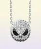 Nightmare before Christmas Skeleton Necklace Jack Skull Crystals Pendant Women Witch Necklace Goth Gothic Jewelry Whole J1218737517512253