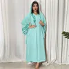 Etnik Giyim Eid Mübarek Nakış Abaya Kadın Müslüman Hijab Maxi Elbiseler Türkiye Arap Kaftan İslam Parti Elbisesi Fas Jalabiya Dubai