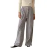 Pantalons pour femmes Femmes S Y2K Stripe Imprimer Jambe large Pantalon long Taille élastique Casual Loose Fit Lounge Pyjamas avec poches