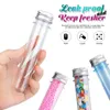 20st Rensning av plastprovrör med lock 40 ml Candy Tube Organizer Leak-Sofal Caps behållare för provbadsalt