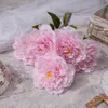 French Five Heads ha messo un mucchio di Imperial Peony Wedding Silk Flower Simulation Peony Flower Decoration Simulazione Floro Fiore Mshk