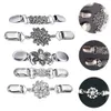 5 Pcs Alliage Pull Clip Rétro Écharpe Vintage Cardigan Broche Épinglette Bijoux Collier Matériel Miss Gilet clre clips dames 240106