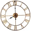 ヨーロッパスタイルの時計レトロクロッククリエイティブホームデコレーションウォールクロック大量リビングルームヨーロッパスタイルのアイアンウォールウォッチLJ201287y