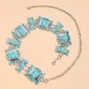 Kettingriem met turquoise decor gjtyh fghhryh 240106