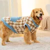 Hundkläder för stora hundar vinter varm hund väst fleece hund kappa husdjur hund hoodies gyllene retriever collie medium stor hund kostym 240106