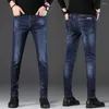 Pantalons pour hommes Jeans Hommes Printemps Automne Slim Fit Stretch Casual Mode Haute Qualité Denim Crayon Pantalon Confort Pour