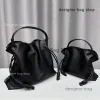 designer bag 7A Flamenco Clutch Bag Calfskin Genuine Leather Handbags Drawstring Closure Coiled Knots Tote Bags Fashion Letter Magnetic Closure Shoulder Handbags
