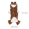 Dog Apparel French Fight Clothes For Pets Puppy Outfits Reindeer Costume Jacket Coral Fleece