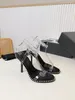 Frau Nova 105 Riemchensandale Designer-Luxus-PVC-Slip-Sandale Vielseitige modische High-Heel-Sandalen mit Absatz für die Freizeit im Freien
