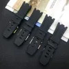 28mm Black nature Rubber silicone Watchband Men Watch Band For strap for belt offshore oak on266W