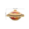 Dinnerware Sets Lidded Soup Bowl Small With Cover Enamel Steamed Egg Container