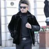 Autumn And Winter Men's Faux Fur Coat Korean Fashion Slim Clothing Brown Fluffy Warm Coat Casual Male Top Thermal Jacket LOOSE 240106