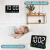 Wall Clocks Digital Clock Large Display 11.5Inch USB LED Alarm For Bedrooms With Weather Station