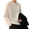 Sweat à capuche blanc pour femmes, chemise à l'envers, couleur unie, décontracté, ample, manches longues, T-shirt, automne 2024