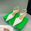 2024 New patent leather Pointy Pumps heels shoes ankle Stiletto sandals Heeled point toe for women Luxury Designers Dress shoe Evening Flat bottomed women's shoes